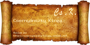 Csernyánszky Kinga névjegykártya