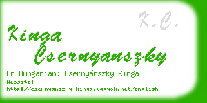kinga csernyanszky business card