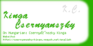 kinga csernyanszky business card